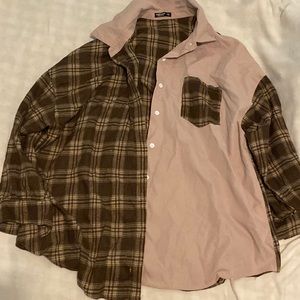 Brown button up flannel
